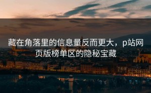 藏在角落里的信息量反而更大，p站网页版榜单区的隐秘宝藏
